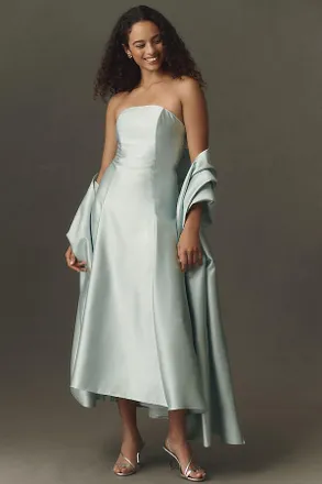 Mare Mare Strapless Drop-Waist Midi Dress