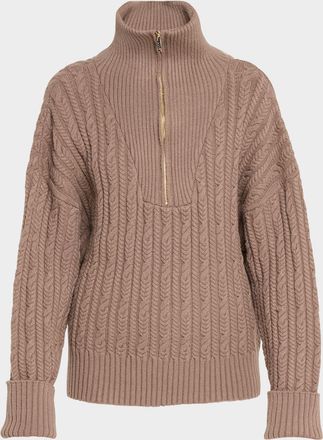 Lune Active Blake Cable Knit Half-Zip Sweater