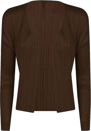 Pleats Please Issey Miyake pleated top - women - Polyester - 5 - Brown