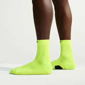 Nike Unisex Run Midweight Running Micro-Crew Socks (1 Pair) in Yellow | HV6935-702