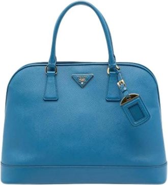 Prada Pre-owned Handbags, female, Blue, Size: ONE SIZE Pre-owned Leather Handbag