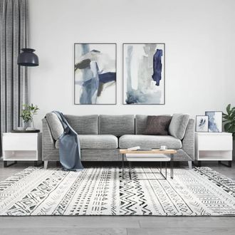 Berkfield Home Coffee Tables 2 pcs High Gloss White 50x46x50 cm Engineered Wood | Size: 50 x 46 x 50 cm