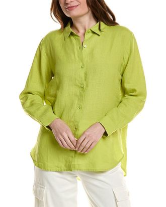 Eileen Fisher Eileen Fisher Classic Collar Linen Long Shirt