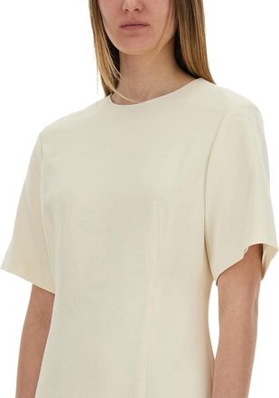 Theory Boxy Short Triacetate Dress - White