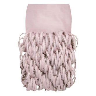 Balenciaga Fluffy Feathers Pencil Skirt - female - Balenciaga - Midi Skirts - Pink - S - Skirts