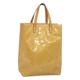 Louis Vuitton Reade Monogram Vernis Beige Patent_Leather Handbag (Pre-Owned)