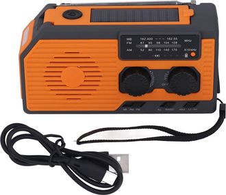 OEM 1 Radio Solar, Manivela, Bater&iacute;a De 5000 Mah, Resistente Al Agua Ipx3, Luz Led, Sos, Para Exteriores