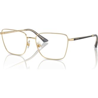 Jimmy Choo London 55mm Rectangle optical glasses in Gold at Nordstrom