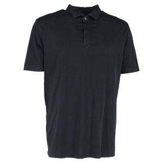 Brunello Cucinelli Short Sleeve Polo Shirt in Black Cotton