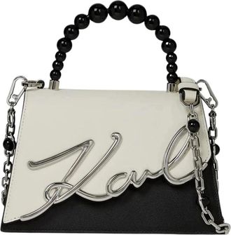 Karl Lagerfeld K/Signature 2.0 Crossbody Tas - Dames - Handtassen - Zwart - ONE Size - Leer - Tassen