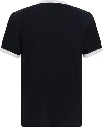 Kenzo Mens Paris Emblem Slim Cotton T-Shirt Black T-Shirts And Polos