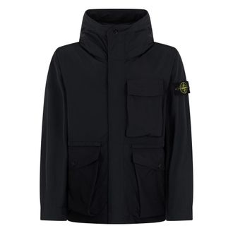 Stone Island Windbreaker - Heren - Zomerjassen - Zwart - M - Polyester - Jassen