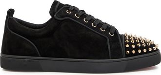 Christian Louboutin Louis Junior Spikes Suede Sneakers - Black - 45 (IT45 / UK11)
