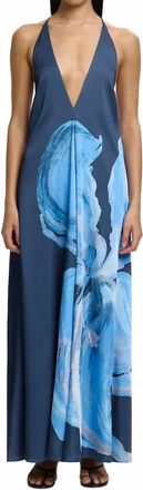 Significant Other Casea Maxi Dress In Black /blue