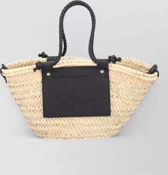 Castaner braided texture shoulder bag dual handles strap