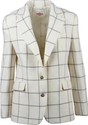 Crida Milano Giacca Sfiancata - Dames - Blazers - Beige - M - Wol - Jassen