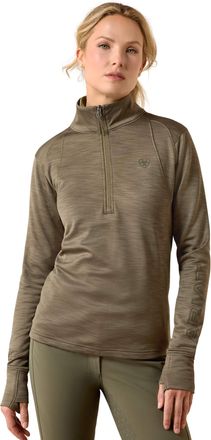 Ariat Womens Team EQ 1/2 Zip Pullover Top Long Sleeve in Kalamata, Size 2X-Large, by Ariat