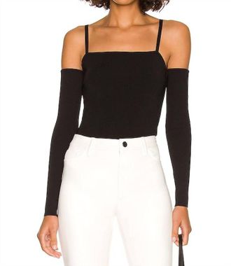 Alice & Olivia Evia Tank With Arm Warmers In Black