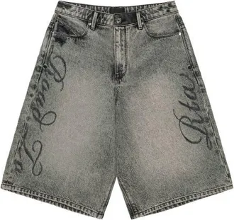 Rta Gustavo Oversize Denim Bermuda Shorts in Stone Haze Laser Rta at Nordstrom, Size 30
