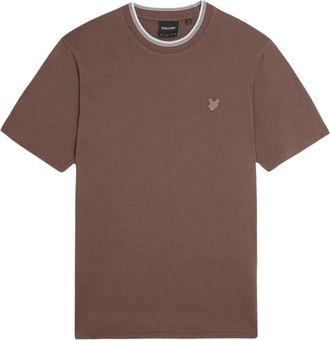 Lyle & Scott Klassiek T-shirt met Ronde Hals van Katoen - Heren - T-shirts - Bruin - L - Katoen - Tops