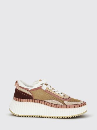 Chlo&eacute; Sneakers Nama in mesh e camoscio
