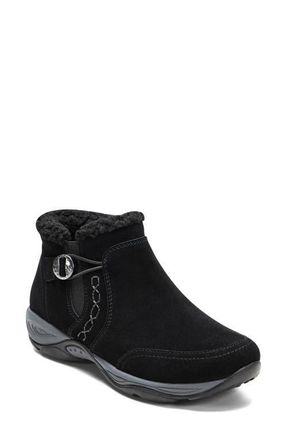 Easy Spirit Erique Water Repellent Faux Shearling Lined Bootie in Black at Nordstrom, Size 5.5