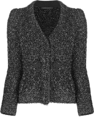 Alberta Ferretti Virgin Wool Cardigan - Dames - Vesten - Zwart - L - Wol - Truien & Vesten