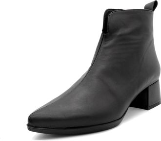 Desireé Womens Ankle Boots Elegant Business Shoes Leather Boots Ankle Boots with Heel, black, 7 UK