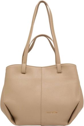 Carlo Colucci Tassen, Dames, Beige, ONE Size, Gestructureerde Schoudertas