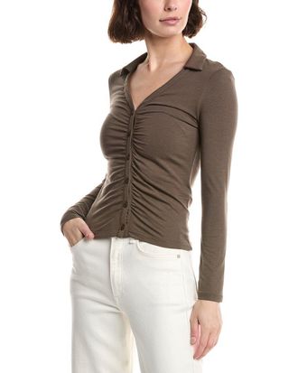 Rag & Bone Rag & Bone Lucy Ruched Polo Shirt