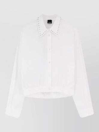 Pinko charita cotton shirt long sleeve collar