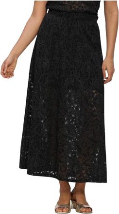 Object Object, Rokken, Dames, Zwart, XL, Dames Rokken Objbianca Mw Lo Long Skirt