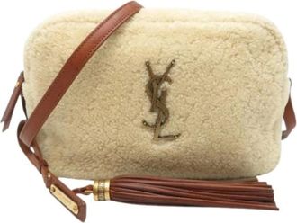 Saint Laurent Pre-owned Cross Body Bags, female, Beige, Size: ONE SIZE Pre-owned Vintage Shoulder Bag