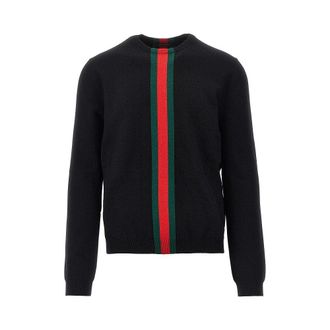 Gucci Cashmere sweater with Web Ribbon Man XXL