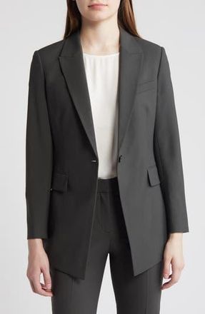 Theory Stretch Wool Cutaway Blazer in Dark Olive at Nordstrom Rack, Size 00