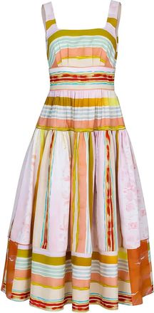 Hunter Bell striped Mara midi dress - Pink