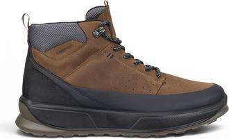 Ecco Ecco Mens Waterproof Black Tan Leather Outdoor Walking Boots - Byway 2.0