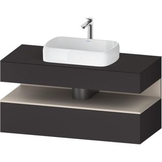 Duravit Duravit - Qatego Consola Mueble Bajo Lavabo, 1 Extra&iacute;ble, 1 Caj&oacute;n