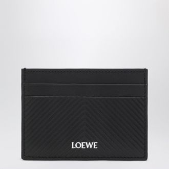 Loewe Black cardholder with textured chevron motif