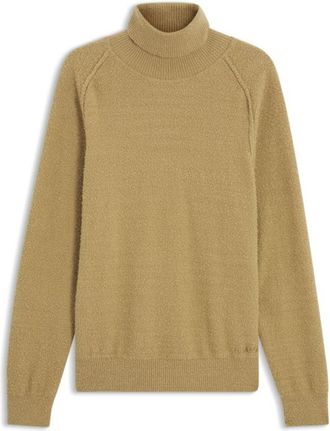 HUGO BOSS Relaxed-fit turtleneck sweater in a textured cotton blend