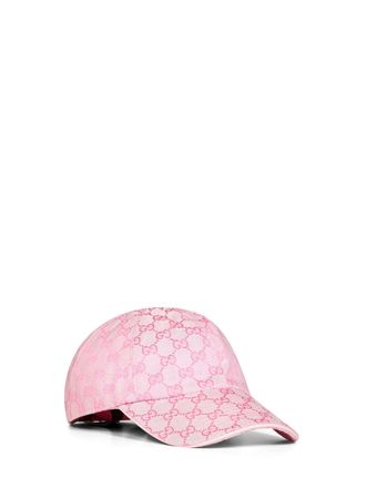 Gucci Womens Baseball Cap Light Pink Gg Canvas Polyester Hat