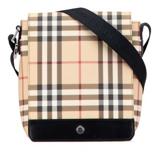 Burberry Pre-owned Womens Plaid Crossbody Bag - Nude Textile - One Size