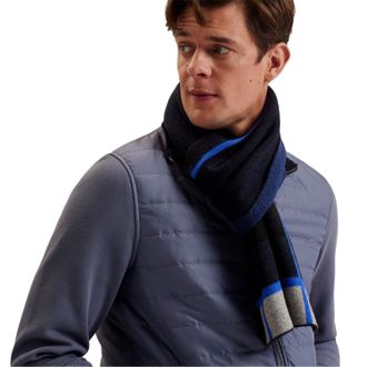 Ted Baker Kierans wintersjaal met streepjesmotief (Marine)