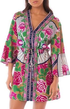 Maaji Cerice Bouquet Enjoyable Cover-Up Minidress in Open Yellow at Nordstrom Rack, Size Medium