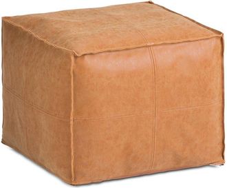 Simpli Home Brody 18In Boho Square Pouf