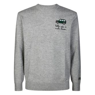 MC2 Saint Barth Truien & Vesten, Heren, Grijs, XL, Kasjmier, Trui met ronde hals