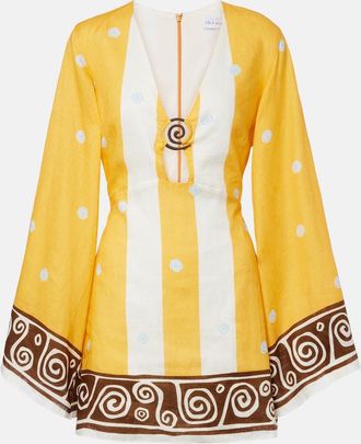 Cala de la Cruz Tessa striped linen dress