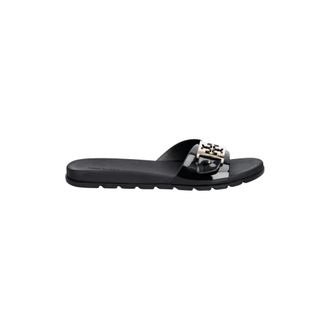 Tory Burch Schoenen, Dames, Zwart, 39 1/2 EU, Mellow Buckle Slide