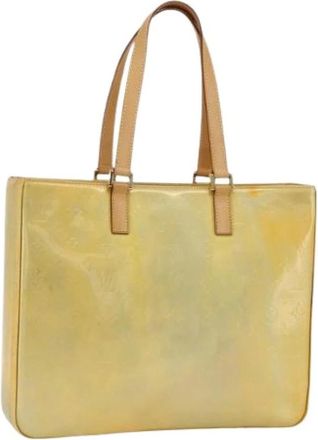 Louis Vuitton Pre-owned Tote Bags, female, Beige, Size: ONE SIZE Pre-owned Vintage Patent Leather Tote Bag