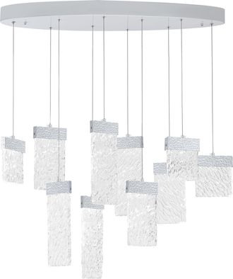 CWI Lighting Carolina LED Chandelier With Pewter Finish